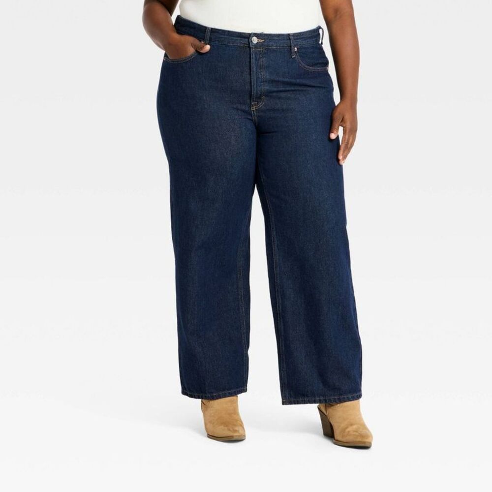 Universal Thread Dark Indigo Wide Leg Denim Jeans